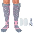 thumbnail image 1 of Calcetines de calefacción eléctrica Calentador de pies de invierno para acampar en la nieve Senderismo Esquí Rosa Barbie Nuevos Originales, 1 of 8