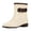 Beige, variant on Buckle Rain B𝗈𝗈𝑡𝑠 for Women Fashion Wate𝗋proof Anti-S𝗅ip Shoes Round Toe Plastic L𝗈w Chun𝗄𝗒 Booties S𝗅ip On Mid Top Rain Shoe Comfortable Casual Water Shoes