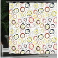 thumbnail image 3 of Ambesonne Geometric Shower Curtain, Abstract Funny Dots Print, 69"Wx75"L, Yellow Coral, 3 of 4