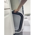 thumbnail image 3 of SAMMART Cesta de lavandería plegable de plástico de 40 litros (10,5 galones) – Contenedor/organizador de almacenamiento plegable – Cesto de lavandería portátil – Ahorro de espacio (1, blanco/gris acer, 3 of 5