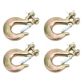 thumbnail image 3 of 4 Pcs Clevis Slip Hook 1/4in 2750lbs Capacity Heavy Thickened Duty Forged Steel Grab Hook For Lifting Heavy Objects Port Transportation Electric Power Hoisting Site Construction, 3 of 8