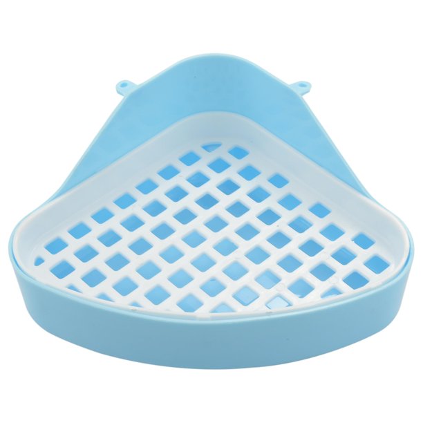 Bandeja de arena para inodoro de conejo, inodoro de esquina para animales pequeños, bandejas de arena para mascotas de esquina para conejos, (Bl