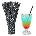 thumbnail image 2 of 100 Pcs Colorful Decorative Paper Straws, Biodegradable Drinking Supplies for Celebration Parties, Desserts, and Cocktails, Eco-Friendly Beverage Accessories, 2 of 8