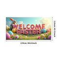 thumbnail image 3 of Colorful Welcome Easter Banner with Bunny Elements Background Party Decorations for Easter Celebrations Family Gatherings Event Decor Photo Backdrop, 3 of 8