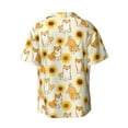 thumbnail image 2 of Fotbe Shiba Inu Dog and Sunflower print Short Sleeve Button Down Shirts for Men Casual Summer Beach Wrinkle Free Shirt-Small, 2 of 7