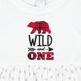 thumbnail image 4 of Inktastic Plaid Bear Wild and 1 with Arrow Girls Baby Dress, 4 of 5