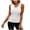 White, variant on HappyYEE Crew Neck Tank Tops for Women, Flower Trim Wide Strap Camisole, Slim Fits Casual Soft Sleeveless Basic Tee Pinky XL