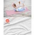 thumbnail image 4 of Pink Burlap Texture Yoga Towel for Hot Yoga Non Slip, Farmhouse Vintage Pink Yoga Mat Towel Absorbent Yoga Sweat Towels Microfiber Hot Yoga Blanket for Bikram Pilates 26"x70", 4 of 7