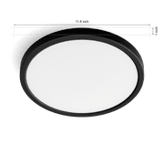 Philips LED 100-Watt 11.8 Super Slim Ceiling Light, Bright White, Black, Dimmable, Flush Mount (1-Pack)