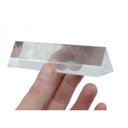 Equilateral Prism, 4 (100mm) Length, 1 (25mm) Faces - Triangular - Polished Acrylic - Excellent for Physics, Light Refraction & Wavelength Experiments, Photography - Eisco Labs