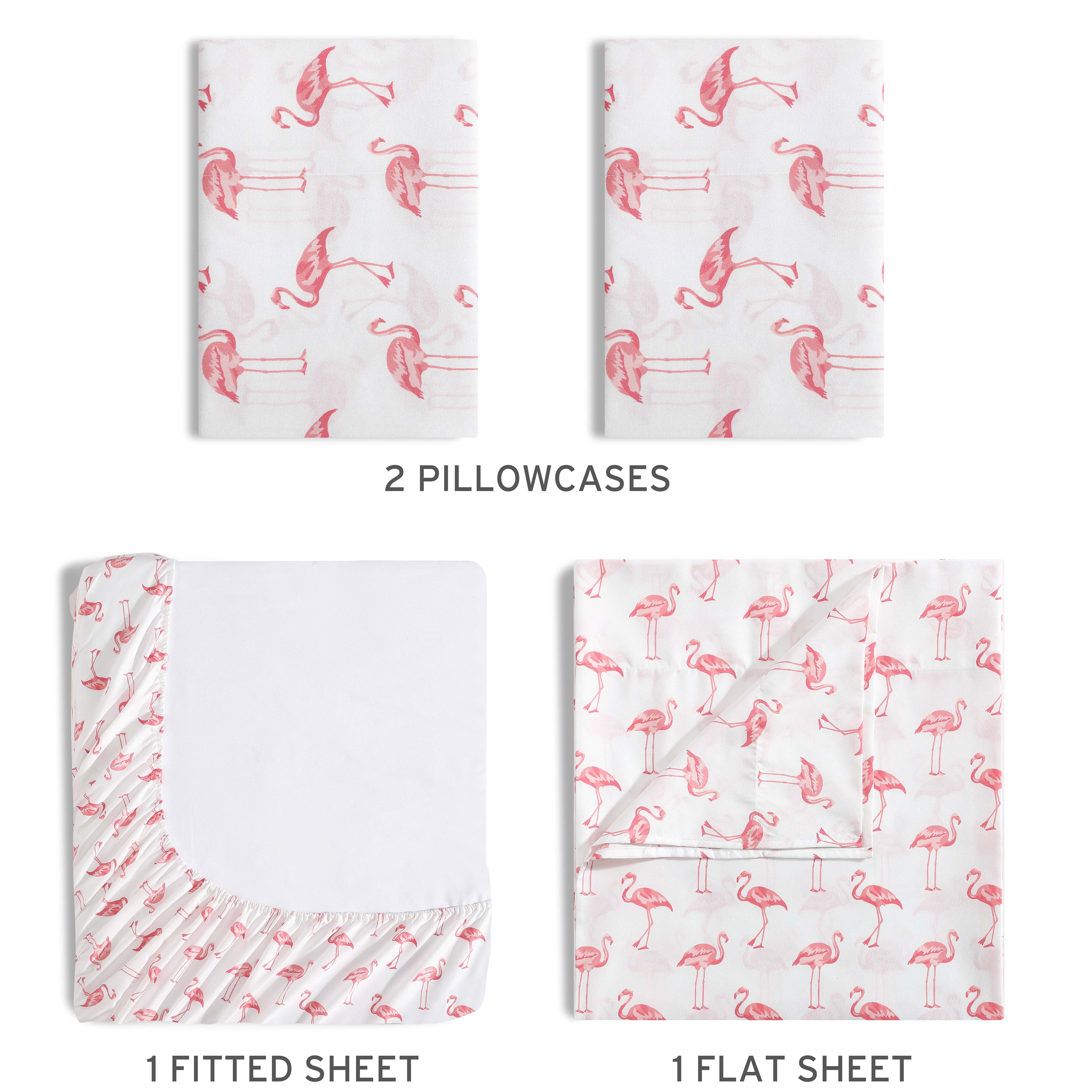 Beatrice Home Fashions Coastal Print Microfiber 4PC Sheet Set Queen Headed South