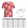 thumbnail image 2 of Lunarable Pineapple T Shirts Basic T-Shirt Short Sleeve Ladies Tee Shirt Summer Graphic Clothing, 2 of 6