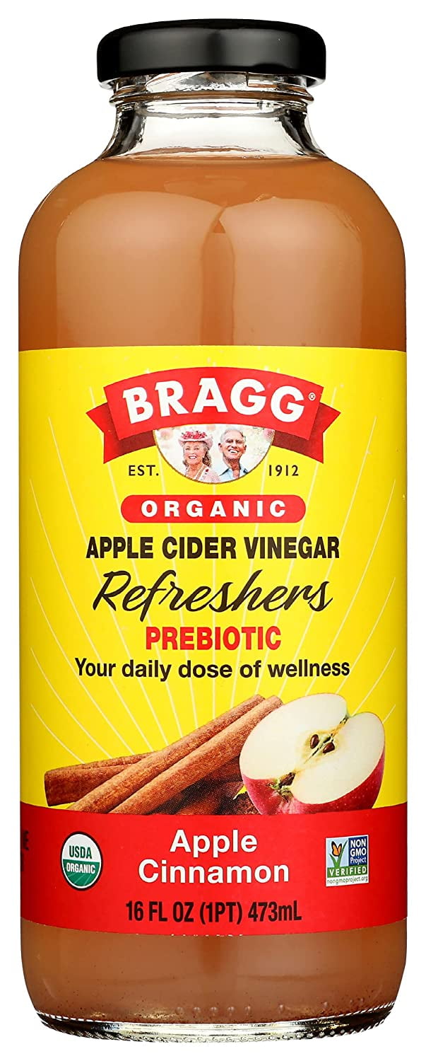 Bragg Organic Apple Cider Vinegar Drink Apple Cinnamon 16 fl oz Pack of 3
