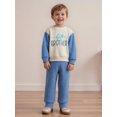 thumbnail image 6 of BemeyourBBs Toddler Boy Big Brother Outfits Spring Fall Winter Clothes Waffle Knit Letter Embroidery Long Sleeve Crewneck Sweatshirt Jogger Pants 2 Pcs Set Sweatsuit, 6 of 8