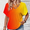 thumbnail image 5 of Raeneomay Oversized T Shirts for Women Fashion Solid Color Shor T-Sleeved V-Neck Loose Casual Tops, 5 of 6