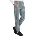 thumbnail image 5 of INSPIRE CHIC Men's Checked Prom Trousers Formal Plaid Suit Pants, 5 of 6