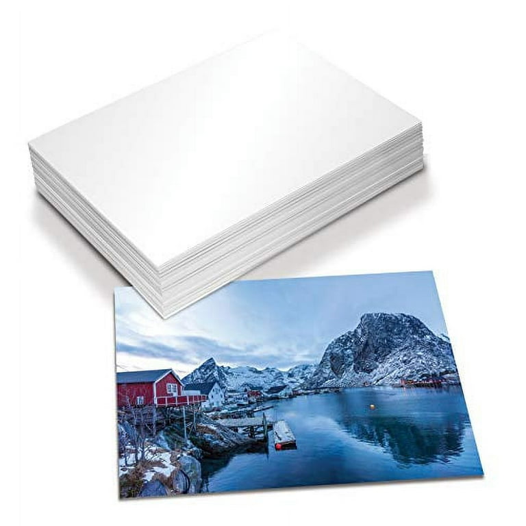 Glossy Photo Paper, 8.5 x 11 inch, 100 Sheets, Better Office Products, 200 gsm, Letter size, 100-Count Pack, White