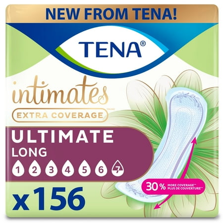 Tena Intimates Extra Coverage Ultimate Incontinence Long Pads  156ct