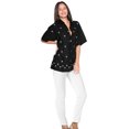 thumbnail image 3 of HAPPY BAY Women's Classic V-Neck Blouse Tops Simple Shirt XXL Black_X508, 3 of 3