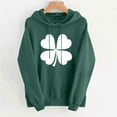 thumbnail image 4 of Women'S St. Patrick'S Day Sweatshirt Long Sleeved Irish Heart-Shaped Clover Holiday Hoodie Lucky Hoodie With Pocket Sweatshirt, 4 of 6