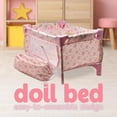 thumbnail image 5 of Dolls To Play Baby Doll Nursery Playset with Stroller, High Chair, Rocking Chair & Bed, Pink Floral Accessories Set, 5 of 8