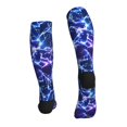 thumbnail image 2 of Bixox Blue Lightning1 Print Compression Socks,Compression Socks Women & Men Circulation for Medical,Running,Athletic, 2 of 7