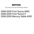 thumbnail image 2 of Transit Auto Front Right Hub Bearing Assembly Suspension Lower Control Arm with Ball Joint and Sway Bar Stabilizer Link Kit for Car 2008-2009 Ford Taurus X Mercury Sable K7T-101445, 2 of 11
