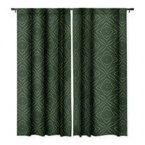 Society6 Marta Barragan Camarasa Vintage Emerald Pattern Single Panel Room Darkening Window Curtain 50" x 120"