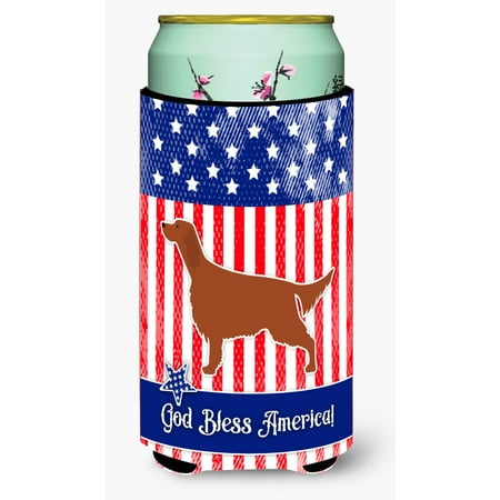 

Carolines Treasures BB3293TBC IUSA Patriotic rish Setter Tall Boy Beverage Insulator Hugger Tall Boy multicolor