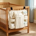 thumbnail image 6 of MMJ Nursery Storage Hanging Organizer Multi Pocket Washable Diaper Bag for Crib Rail 22.83x19.69x5.51in, 6 of 6