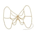 thumbnail image 3 of Sujetador de cadena para el cuerpo con cuentas, joyería para el cuerpo, accesorios para el cuerpo, cadena de bikini para fiesta, playa, discoteca , Oro, 3 of 8