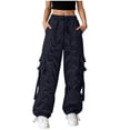 thumbnail image 2 of FNFYFH Cargo Pants Women Baggy Parachute Pants for Women Streetwear Y2K Outfits Hiking Camping Essentials, 2 of 8
