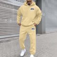 thumbnail image 1 of WILLBEST Sudaderas para Hombre, Conjunto De Sudadera con Capucha Deportiva De Manga Larga con Estampado De Letras Informal A La Moda De Otoño e Invierno para Hombre y Mujer Mediana​​, 1 of 3