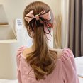 thumbnail image 6 of Women Girls Hair Clip, Fashion Elegant Cotton Multilayer Bowknot Decorative Vertical Banana Barrette Ponytail Hair Pin Hair Styling Hair Clamps Accessories for Casual Wedding Party, 6 of 7