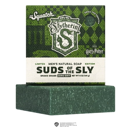 Dr. Squatch Harry Potter Mens Bar Soap, Natural Body Soap for Men, Limited Edition Slytherin Bar Soap, Suds of the Sly, 5 Oz