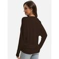 thumbnail image 2 of Women's Crew Neck Long Sleeve Bat Wing Dolman Top Premium Shirt, 2 of 6