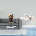 thumbnail image 2 of Figura de cisne, estatua, reloj de mesa, coleccionable, adorno de escritorio, esculturas de resina, decoración para pasteles, figuras de pájaros para, 2 of 8
