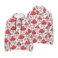 thumbnail image 6 of Bingfone Amanita Red Mushroom Men's Drawstring Hoodie Long Sleeve Pocket Sweatshirts-Medium, 6 of 6