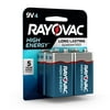 Rayovac High Energy 9V Batteries (4 Pack), Alkaline 9 Volt Batteries