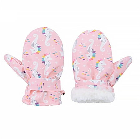 

Baby Toddler Mittens Waterproof Gloves for Boys Girls Winter Warm Glove Kids Ski Mittens Fleece Lined for 6M- 6T by Husfou