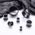 thumbnail image 2 of A Pair of Blackline Solid Steel Double Flared Ear Gauge Tunnel Plug, 2 of 4