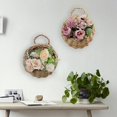 thumbnail image 2 of Cesta de flores de ratán hecha a mano montada en la pared para decoración de contenedores de flores secas, 2 of 5