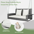 thumbnail image 6 of Costway 2-Person Patio PE Wicker Hanging Porch Swing Bench Chair with Cushion, 6 of 10
