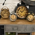 thumbnail image 4 of Yosemite Home Decor Modern Metal Gear Table Top Clock in Gold Brass, 4 of 8