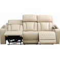 thumbnail image 2 of 3 Seater Recliner Sofa Leather Couch with LED/USB Ports/Cup Holders, 2 of 6