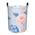 thumbnail image 2 of LNWH Laundry Basket with Handles,Waterproof Roses Hydrange Flower Background Pattern Foldable Laundry Hamper, Small Size, 2 of 8