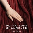 thumbnail image 4 of Sunbeam Heated Maroon Throw with Channeled Faux Fur and 4 Heat Settings, 50x70 Inch, 4 of 12