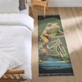 thumbnail image 6 of Frog Bike Flowers Leaves Runner Rug Machine Washable Area Rugs Carpet Non Slip Entryway Mat for Bedroom Entryway Front Door, 6 of 7