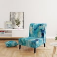 thumbnail image 2 of Designart "Colorful Liquid Fluid Pattern Ii" Upholstered Modern & Contemporary Accent Chair and Abstract Painting Arm Chair - Multiple Color & Pattern, 2 of 7