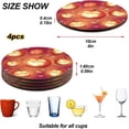 thumbnail image 4 of GZHJMY Pumpkin Round Coaster, 4 Pcs Heat Resistant Absorbent Drink Coaster for Kitchen Bar Cafe Decor, 4 of 7